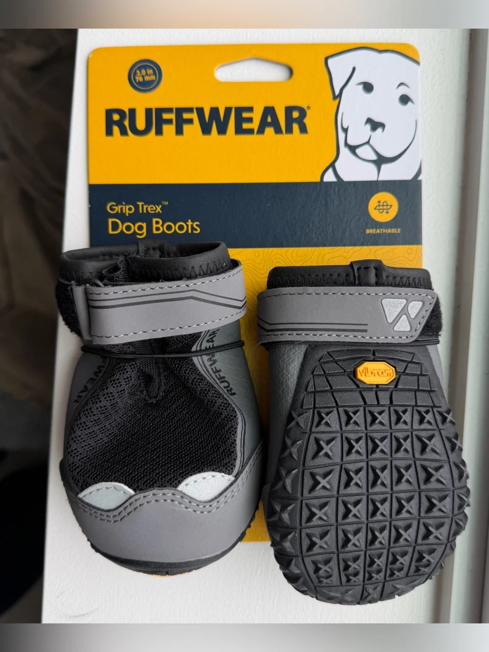 Ruffwear Grip Trex Dog Boots — Gray & Black